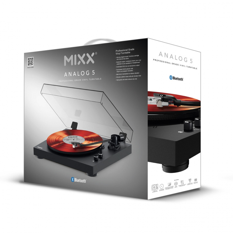 MIXX Vinyl Record Player Analog 5 Stereo Black