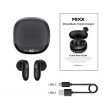 MIXX Headphone Hybrid Charge 2 In-Ear Tws Qi Wireless Black MIXX Headphone Hybrid Charge 2 In-Ear Tws Qi Wireless Black