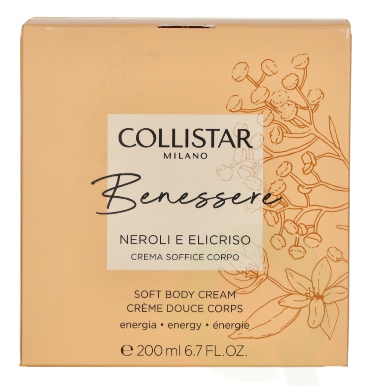Collistar Benessere Neroli And Helichrysum Soft Body Cream 200 ml