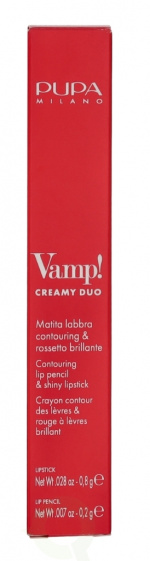 Pupa Milano Pupa Vamp! Creamy Duo Lip Pencil 1 g #008 Vintage Rose / Lipstick 0,8g / Pencil 0,2g