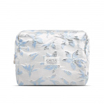 Karen Toiletry Bag - Blå/hvid brokade