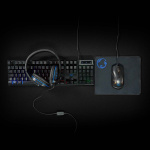 Nedis Gaming Combo Kit | 5-in-1 | Keyboard, Headset, Mouse and Mouse Pad | Black | QWERTY | ND Layout