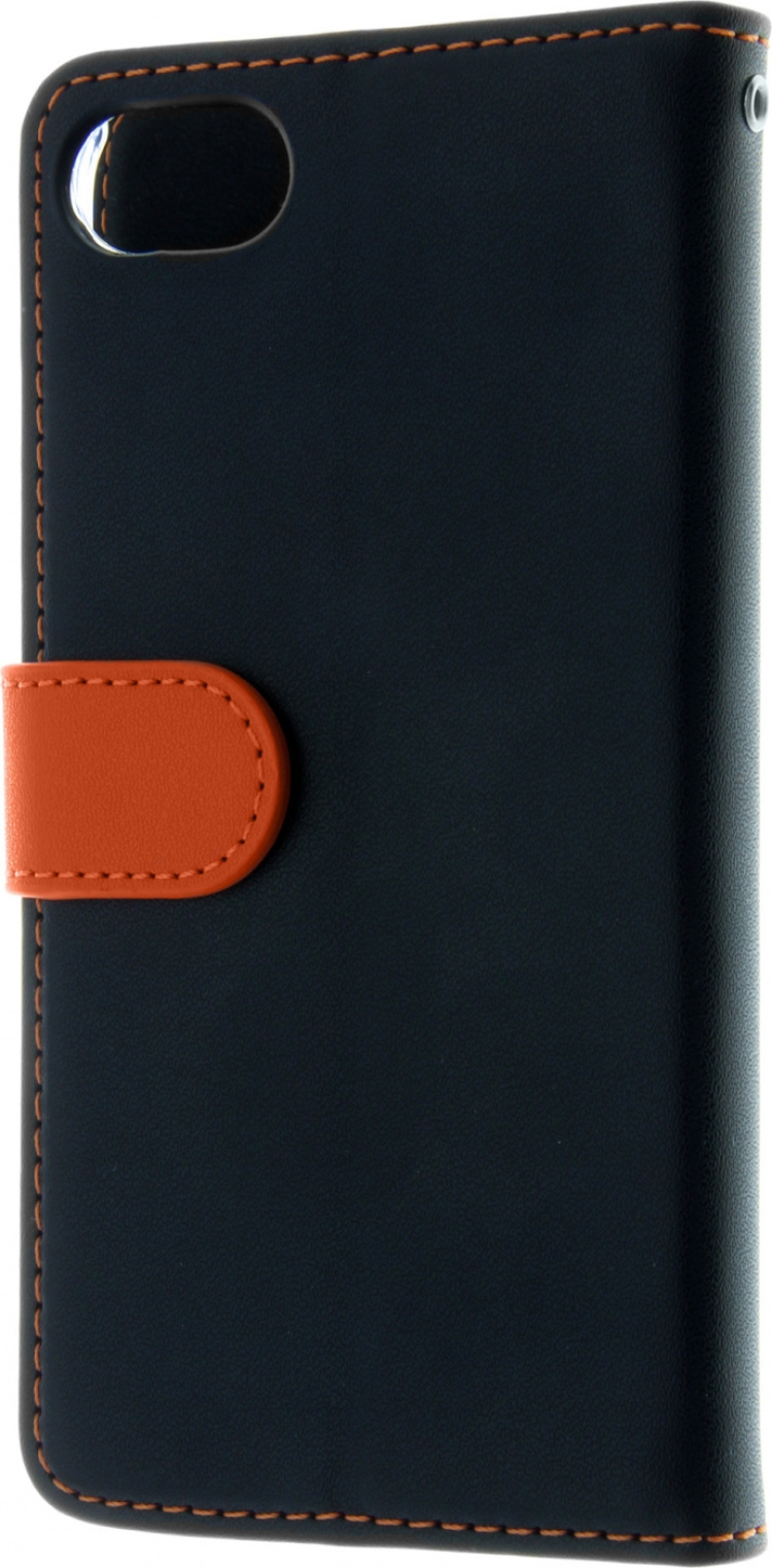 Insmat Exclusive Flip Case Wallet Case for iPhone 6 / 6s / 7 / 8 / SE, black / orange