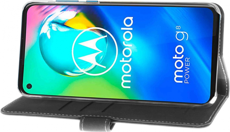 Insmat Exclusive Flip Case Wallet Case Motorola Moto G8 Power, black