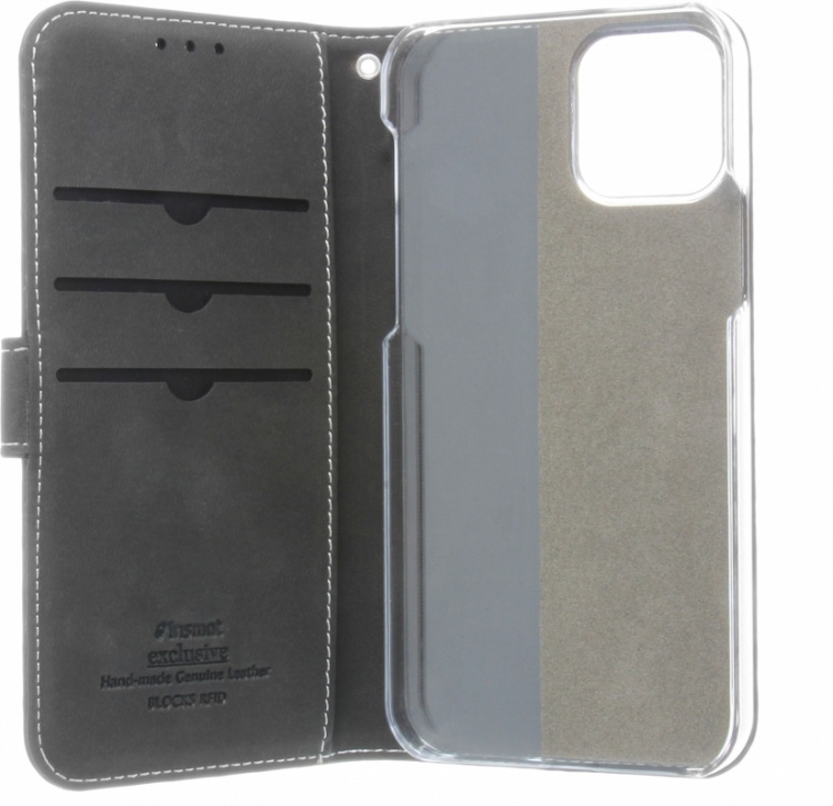 Insmat Exclusive Flip Case Wallet Case, iPhone 12 / 12 Pro, black