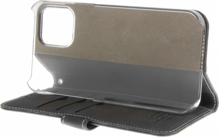 Insmat Exclusive Flip Case Wallet Case, iPhone 12 / 12 Pro, black