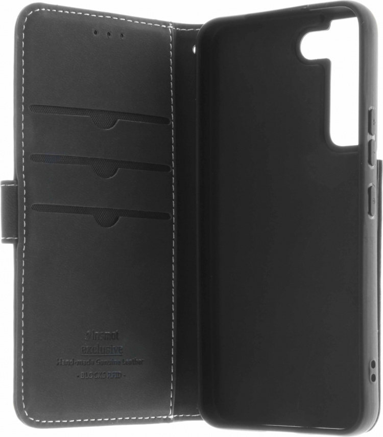 Insmat Exclusive Flip Case wallet case, Samsung Galaxy S22+ 5G, black