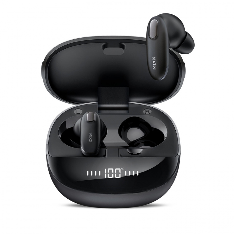 MIXX Headphone Mini Charge 2 In-Ear Tws Qi Wireless Black