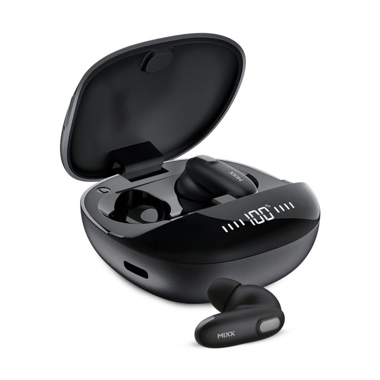 MIXX Headphone Mini Charge 2 In-Ear Tws Qi Wireless Black