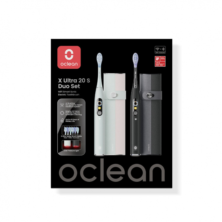 Oclean Electric Toothbrush X Ultra 20 S Duo Set Green+Black