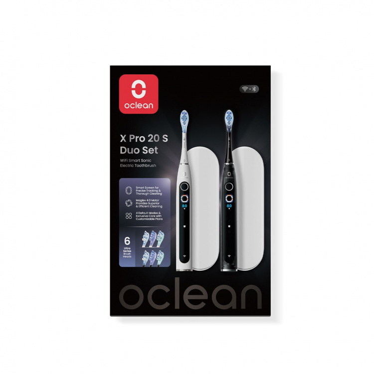 Oclean Electric Toothbrush X Pro 20 S Duo Set White+Black
