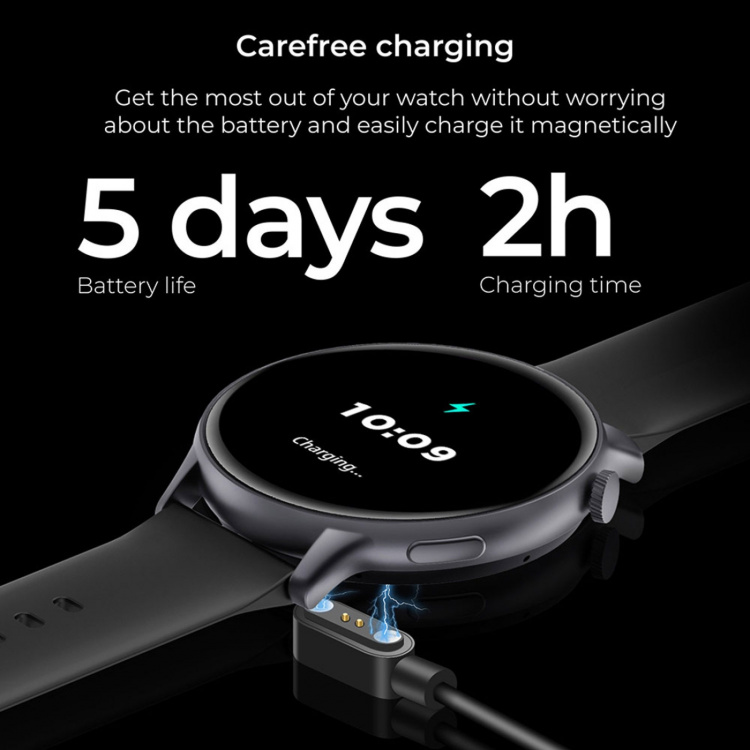 KSIX Smartklocka Core 2 AMOLED - Svart