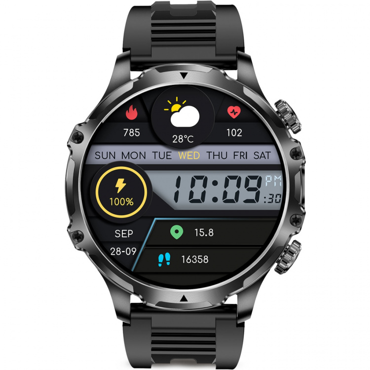 KSIX Smartklocka Venture - Svart