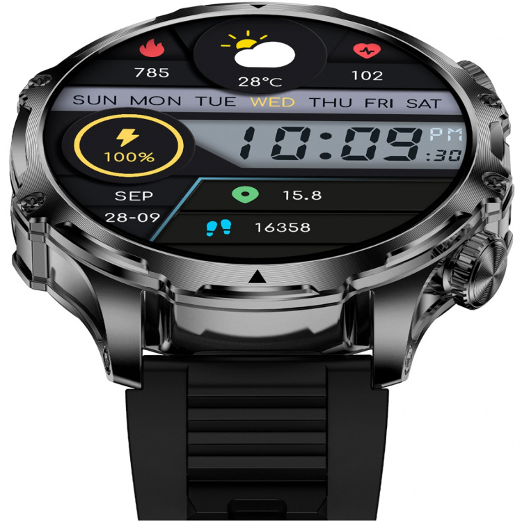 KSIX Smartklocka Venture - Svart