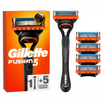 Gillette Fusion5 shaving razor for men - Orange/Black