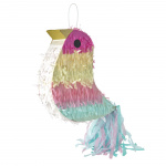 RICE Pinata in Bird Shape - Pink, Yellow, Blue - Large