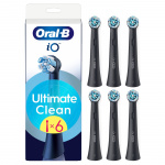 Oral B iO Series Ultimate Clean Replacement Brush Heads - Black - 6 count