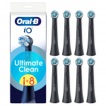 Oral B Oral-B iO Series Ultimate Clean Black Replacement Brush Heads - Black - 8 count