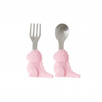 RICE Stainless Steel Kids Cutlery Pink