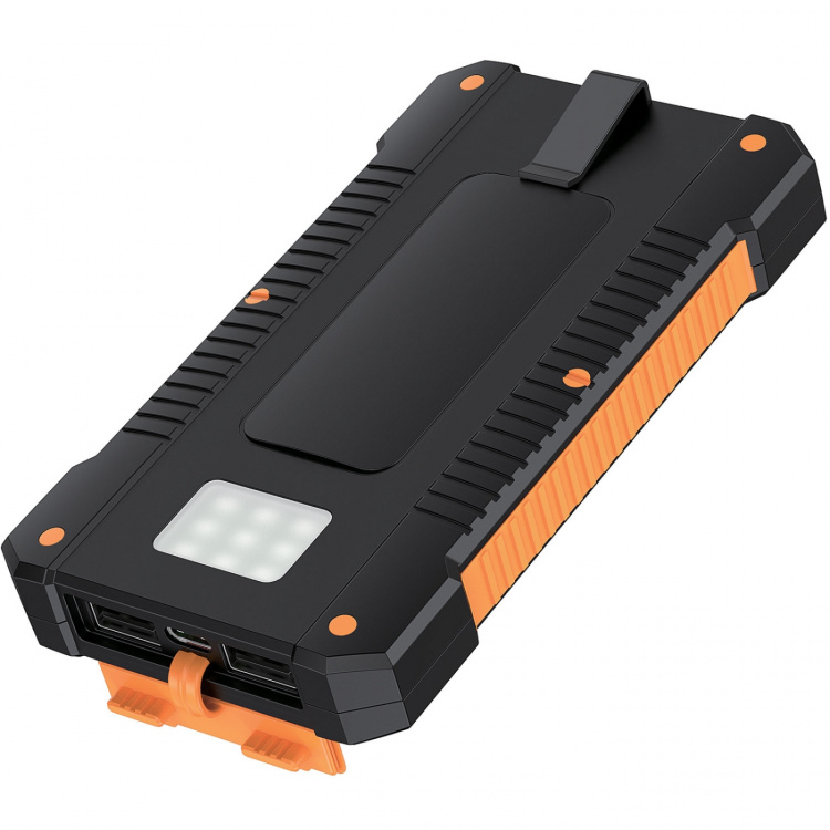 LogiLink PowerBank 6.000 mAh 10W Solcell Svart/Orange