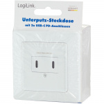 LogiLink Vägguttag med 2xUSB-C PD 25W