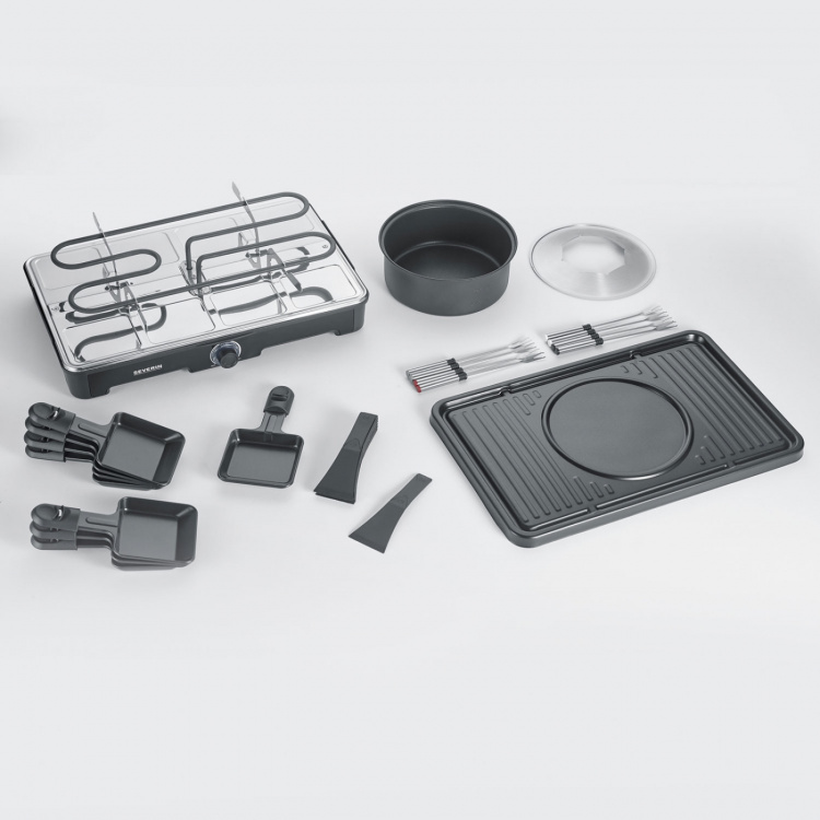 Severin Fondue/Raclette Kombinerad 8pannor 2in1 RG 2347