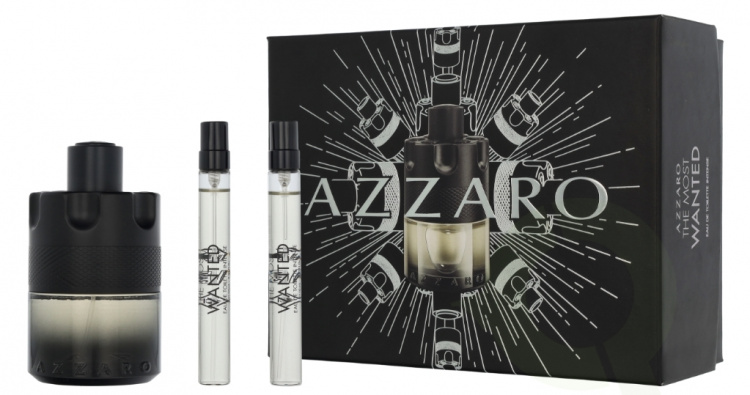 Azzaro The Most Wanted Intense Giftset 120 ml Edt Spray 100ml/2x Edt Spray 10ml