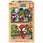 Educa 2x25 Spidey & His Amazing Friends Wood Puzzles (80-19289)