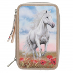 Miss Melody Triple Pencil Case - Poppy Sand - Beige