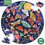 eeBoo Round Puzzle 500 pcs - Moths - (EPZFMOT eeBoo Round Puzzle 500 pcs - Moths - (EPZFMOT