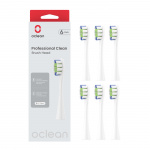 Oclean Brush Head Professional Clean 6 Pack White
