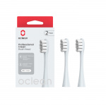 Oclean Brush Head Professional Clean 2 Pack Silver