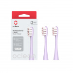 Oclean Brush Head Professional Clean 2 Pack Purple