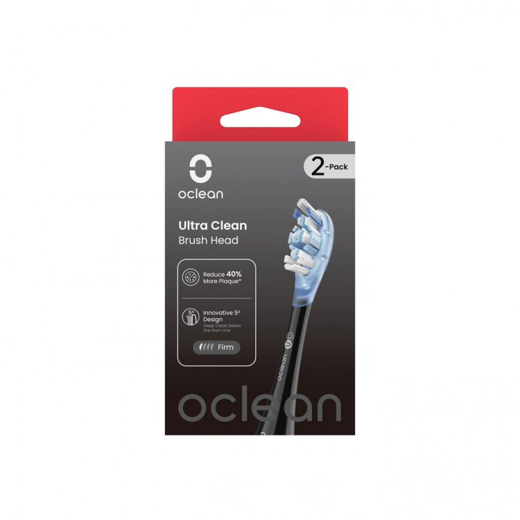 Oclean Brush Head Ultra Clean 2 Pack Black