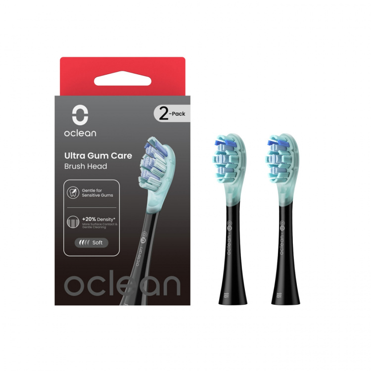 Oclean Brush Head Ultra Gum Care 2 Pack Black