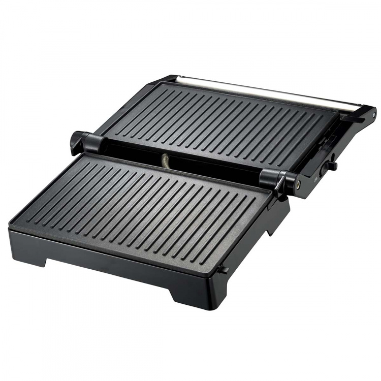 MELISSA Panini grill and contact grill with non-stick coating and overheating protection 1000W Black