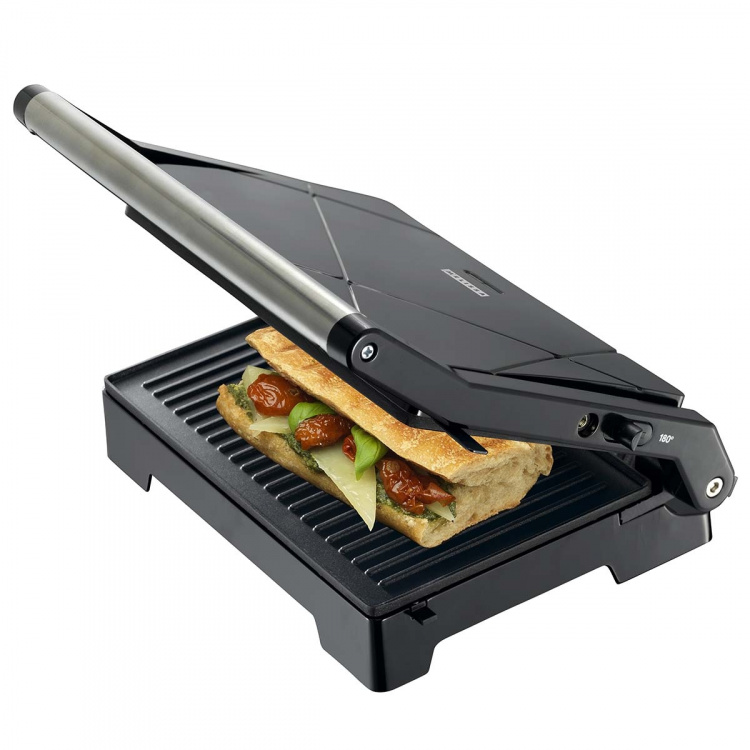 MELISSA Panini grill and contact grill with non-stick coating and overheating protection 1000W Black
