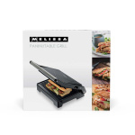MELISSA Panini grill and contact grill with non-stick coating and overheating protection 1000W Black