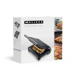 MELISSA Panini grill and contact grill with non-stick coating and overheating protection 1000W Black