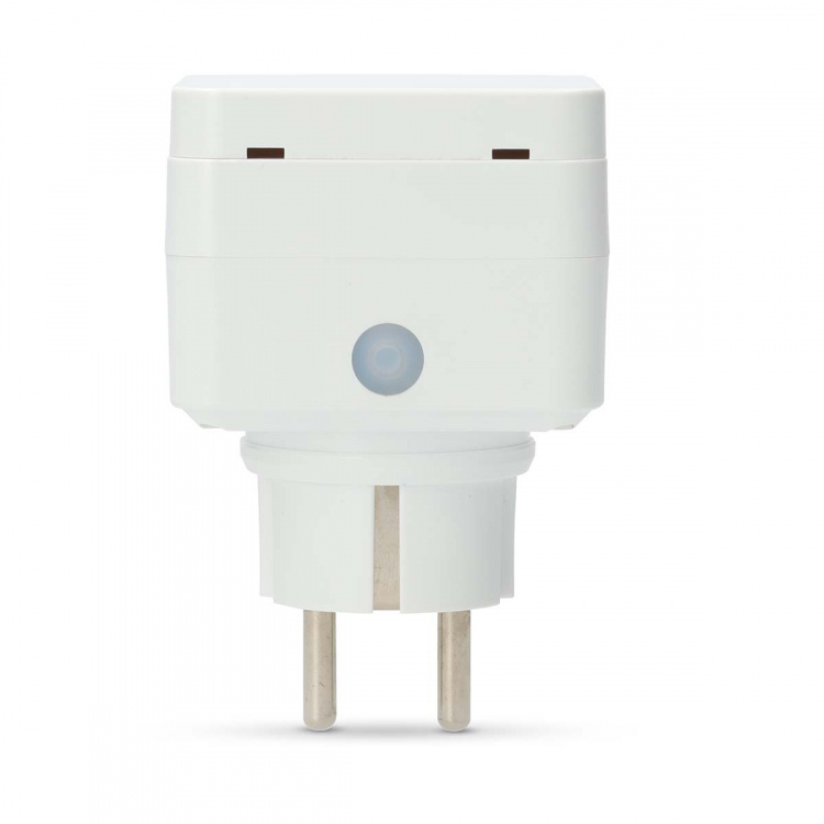 Nedis SmartLife Smart Plug | IP44 | Power meter | 3680 W | Plug with earth contact | -25 - 55 °C | Android™ / IOS | Grey / White | 1 pcs