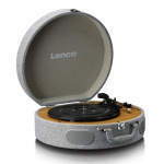 Lenco Wooden retro record player with built-in speakers, Bluetooth® and AT3600L cartridge Grey