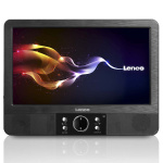 Lenco 9 inch DVD dual screen with brackets and headphone Black