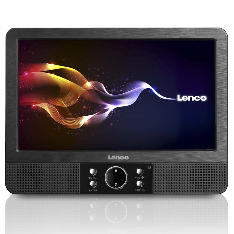Lenco 9 inch DVD dual screen with brackets and headphone Black