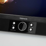 Lenco 9 inch DVD dual screen with brackets and headphone Black