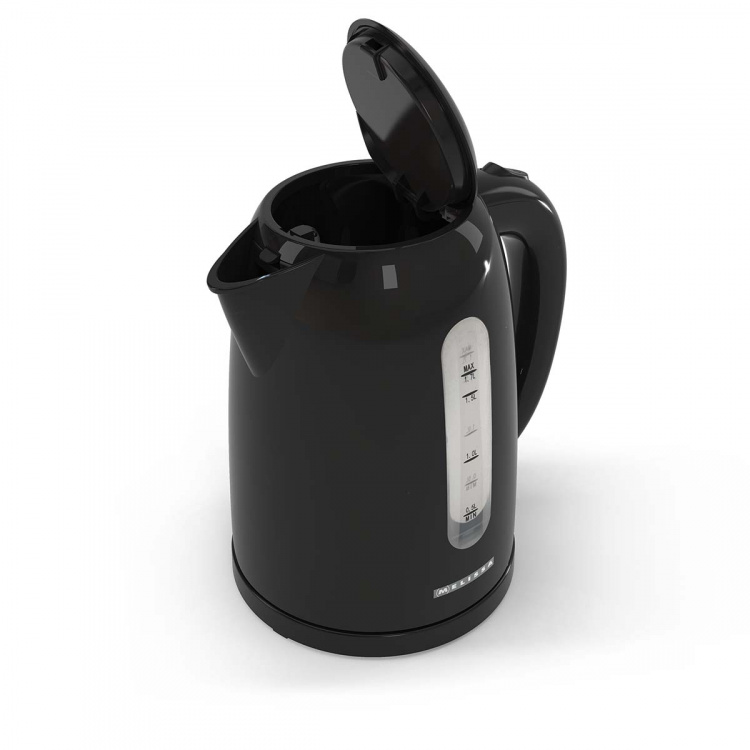 MELISSA Electric Kettle | 1.7 l | 2200 W | 360° pirouette base | Concealed heating element | Boil-dry protection | Black