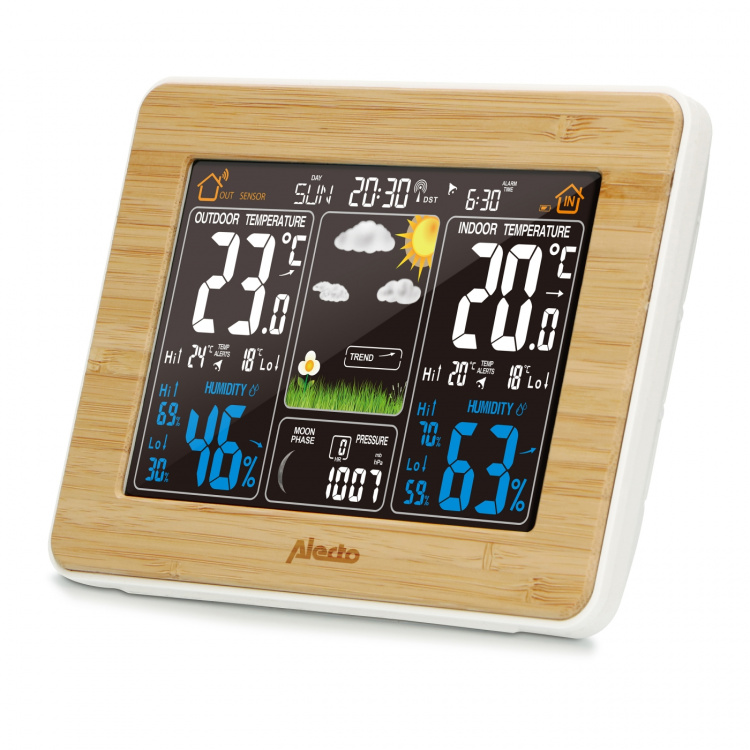 Alecto Weather station with wireless sensor Bamboo