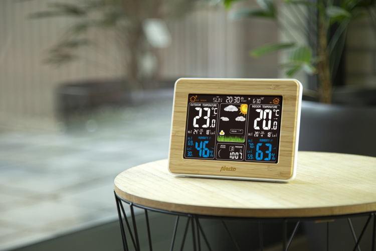 Alecto Weather station with wireless sensor Bamboo