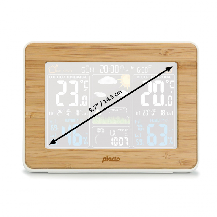 Alecto Weather station with wireless sensor Bamboo