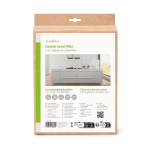 Nedis Universal Cooker Hood Filter Set | Carbon Filter | 57 x 47 cm | Replacement indicator | Cuttable | 2 pcs