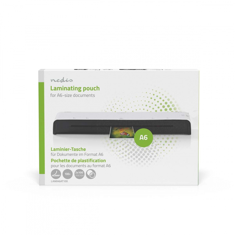 Nedis Laminating Film | A6 | Thickness: 100 µm | Packed per: 100 pcs | PET | Transparent Nedis Laminating Film | A6 | Thickness: 100 µm | Packed per: 100 pcs | PET | Transparent